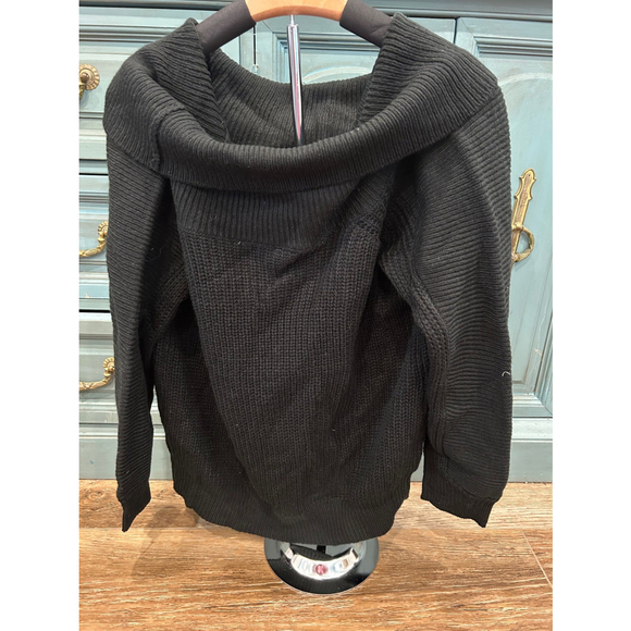 Hayden NWT black sweater with wide cowl neck - Picture 2 of 4
